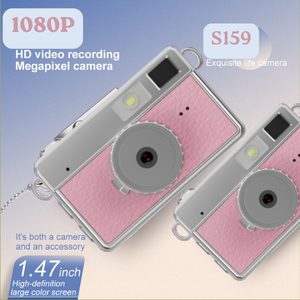 S159 Mini <b>Camera</b> Pendant Flip Screen Stylish Multi Filters With Flash Color Options Fashion Necklace Eco Data <b>Cable</b> - Product Image 2
