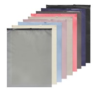 Sacs en plastique à fermeture éclair givrés noirs imprimés avec logo personnalisé, en PE, refermables avec fermeture à glissière pour l'emballage de t-shirts et de sous-vêtements