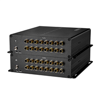 RCA Audio-über-Glasfaser-Konverter-Set: 16-Kanal-Audio-zu-Glasfaser SM Optischer Medienkonverter
