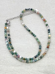Gargantilla de Ágata India con Cuentas, Joyería Delicada con Piedras Preciosas, Cuentas Microfacetadas, Collar de Cristal, Joyería Minimalista, Pequeñas Piedras Preciosas - Product Image 5