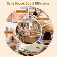 Fauteuil de pédicure multifonctionnel Turri pour spa capillaire et spa des pieds, avec circulation d'eau pour la thérapie capillaire, lit de salon pour petits salons