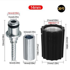 Máy rửa xe áp lực cao ống kết nối 3-mảnh thiết lập nội bộ chủ đề M22 * 1.5 chủ đề kết nối lõi chèn 14/15 M14 - Product Image 3