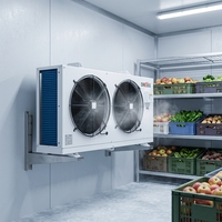 Unité de condensation pour chambre froide avec moteur et pompe automatiques, ensemble condenseur et évaporateur, système de dégivrage à fluor R410A