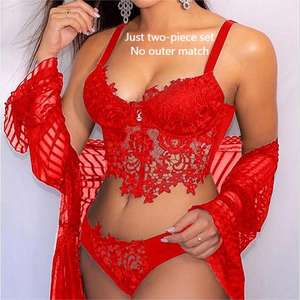 YCH Explosive New Europa y los Estados Unidos Lencería de encaje sexy Interesante <span class=keywords><strong>2</strong></span> juegos de tirantes Body Suit - Product Image 3