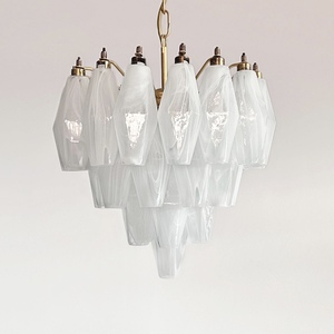 Vintage italiano lampadario Murano alabastro bianco Poliedri occhiali artigianali lampadario <span class=keywords><strong>per</strong></span> sala da pranzo bagno illuminazione arredamento - Product Image 2