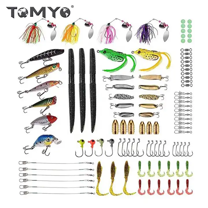 tomyo 102pcs fishing accessories kit, including