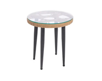 Ensemble de meubles en rotin tissé à la main, 3 pièces, bistrot moderne et minimaliste pour l'extérieur, patio, balcon, hôtel, 2 chaises et 1 table d'appoint