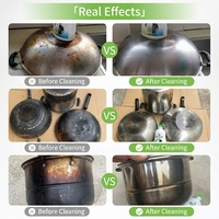 Gel nettoyant multi-surfaces à action rapide pour les fonds de casseroles de cuisine, pour éliminer la graisse carbonisée et les marques de brûlure