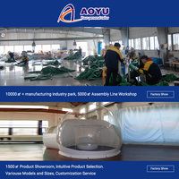Aoyu Maison dôme extérieure de luxe Tentes de glamping Tente d'hôtel à bulles transparentes Salle de bain de luxe Publicité extérieure Produit gonflable