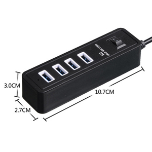 高品质迷你便携式120厘米<span class=keywords><strong>USB</strong></span> 3.0集线器4端口分离器，适用于笔记本电脑闪存驱动器打印机和相机5GBPS 4-en-1集线器 - Product Image 2