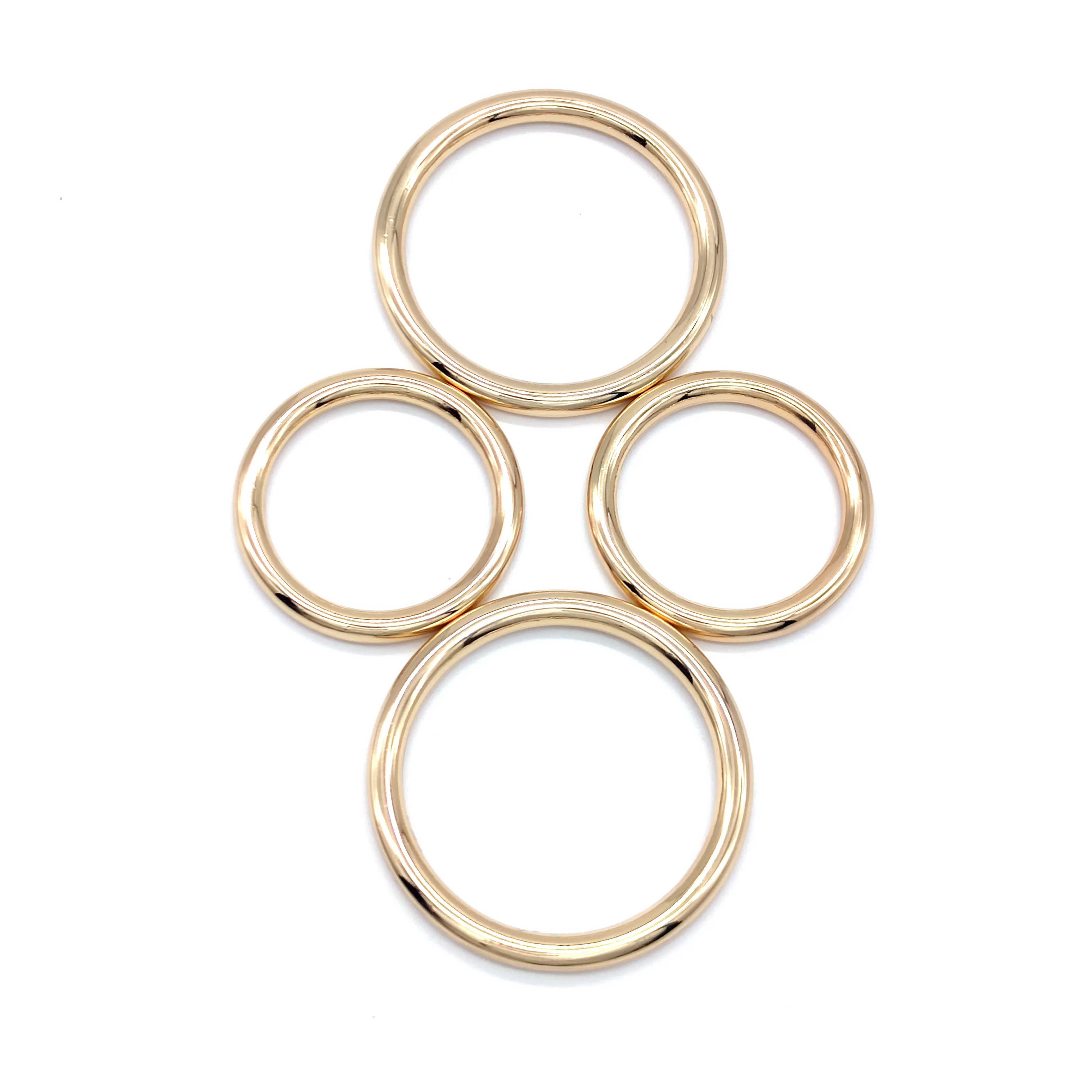 Anéis de metal de liga de zinco, tamanhos diferentes de metal, o anel para saco