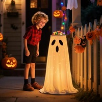 Décorations d'Halloween : Grand support lumineux en forme de fantôme pour bonbons, décoration fantôme mignonne, porte-sucreries pour la fête d'Halloween