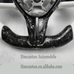 พวงมาลัยหนังเรียบแบบคาร์บอนไฟเบอร์เย็บด้ายสีเทา รุ่นยอดนิยมสำหรับรถยนต์อินฟินิตี้ คิว50 - Product Image 6