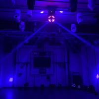 UNOXINE Lampe LED à tête mobile professionnelle 150W RGBW |   Éclairage DMX512 Beam/Wash pour discothèque, cabine de DJ et spectacles sur scène