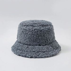 Wholesale Trendy 8 Solid Colour Plain Fur Fisherman Furry Bucket <b>Hat</b> <b>for</b> Female Women Lady Fall Winter Outdoor Casual Warm Dress - Product Image 6