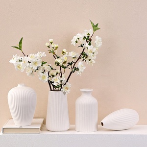 Vaso <span class=keywords><strong>per</strong></span> Fiori in Ceramica Nordica Ecologica, Vaso Moderno Rotondo Bianco Non Smaltato Fai-da-Te <span class=keywords><strong>per</strong></span> Decorazione Casa e Regalo <span class=keywords><strong>per</strong></span> Disegno Bambini - Product Image 2
