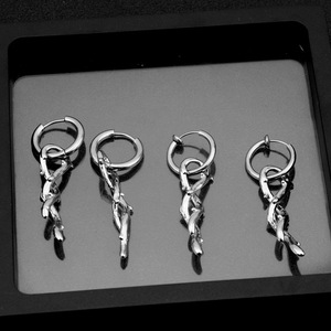Pendientes Colgantes con Forma de Rama de Flor, Acero Inoxidable, Diseño Minimalista, Unisex, Venta al Por Mayor, Joyería 2026 - Product Image 2