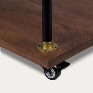 ชั้นวางหนังสือไม้สไตล์โมเดิร์นโบราณ ชั้นวางหนังสือไม้สไตล์อินดัสเทรียลสำหรับห้องนั่งเล่น ห้องครัว ห้องนอน - Product Image 6