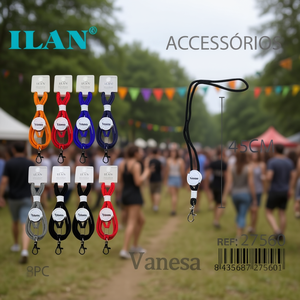 Laccetto da collo Ilan 45 cm con clip, accessorio Vanesa, set da 8 pezzi - Product Image 2