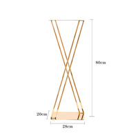 Support de fleurs de bureau en fer doré moderne de haute qualité, 80 cm, durable, marque LEXI, décoration de mariage et de maison