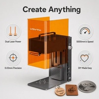 Máquina de Marcado Láser Dual Azul de 2W IR 10W para Manualidades, con Carcasa de Plástico, para Personalizar Regalos, Artículos del Hogar y Posavasos de Corcho