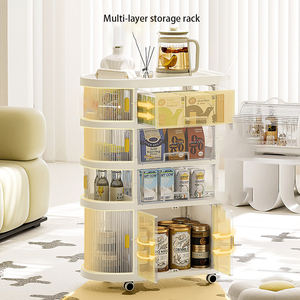 עגלת אחסון מתקפלת למוצרי תינוקות, מדף אחסון רב שכבתי לשימוש ביתי - Product Image 3