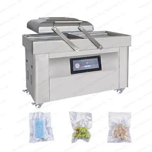 double chamber vaccum packing machine for sea food salted meat dry fish pork beef rice