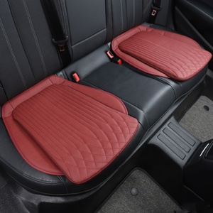 Coussin de siège de voiture en cuir matelassé respirant et rafraîchissant pour toutes les saisons, amovible, lavable, design compact pour la taille, usage général arrière - Product Image 5