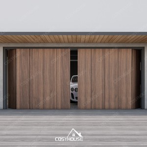 Garage moderne Cosyhouse en aluminium et verre à plis verticaux, entièrement automatique, avec télécommande, entrée de luxe, extérieur - Product Image 5