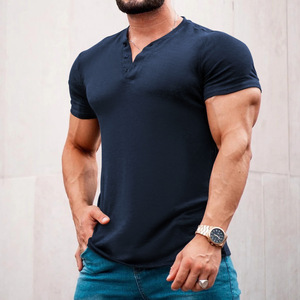 Camicia da <span class=keywords><strong>Uomo</strong></span> Stile Europeo e Americano, T-shirt Classica Elegante a 3 Bottoni, Manica Corta, Casual Estiva per <span class=keywords><strong>Uomo</strong></span> - Product Image 4