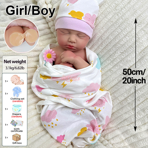 Oem/ODM dịch vụ 19 inch mềm Silicone tái sinh bé búp bê giống như một thực tế sơ sinh trẻ sơ sinh với mở miệng hoàn hảo Quà Tặng - Product Image 2