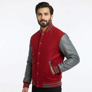 2024 OEM Manufacturer High Quality <b>Men</b> Chenille Hot Selling Wholesale <b>Men's</b> Leather Sleeves Baseball Varsity Jackets - Product Image 1