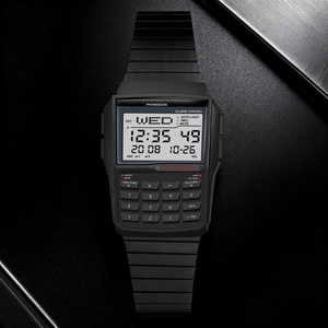 Montre multifonction pour homme, montre classique rétro pour homme, bracelet en acier inoxydable, affichage LED, montre numérique - Product Image 3