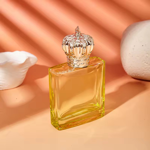 Square Transparent Grey Glass Perfume <b>Bottle</b> 50ml/100ml <b>Empty</b> Packaging Clear with Crimp <b>Spray</b> for Cosmetics Serum Box Packed - Product Image 3