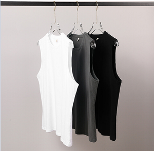 100% cotton không tay T-Shirts giản dị vest thể thao t Áo Sơ Mi Vòng cổ T-Shirt cho nam giới - Product Image 5