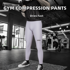 Leggings Deportivos para Gimnasio, Talla Europea, 95% Poliéster, 5% Elastano, Logotipo Personalizado, Ropa Deportiva, Pantalones de Compresión de Secado Rápido para Hombre - Product Image 2