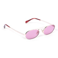 Lunettes de soleil unisexes ovales à monture intégrale et double pont en métal, polarisées UV400, de haute qualité, teinte rose, pour la mode personnalisée, OEM