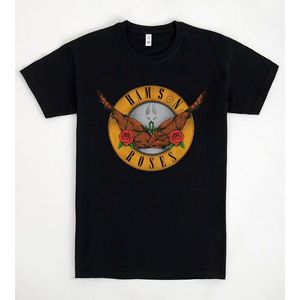 T-shirt Hams And Roses, maglietta promozionale nera con scollo rotondo - Product Image 1