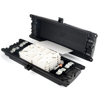 Boîtier de raccordement optique horizontal IP68 24 48 96 fibres, certifié CE RoHS, pour épissure aérienne 3 entrées 3 sorties