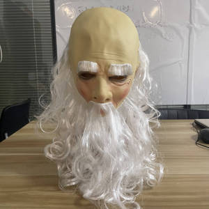 Maschera in Lattice da Uomo Anziano Calvo con Lunga Barba Bianca, Copertura Completa del Viso, Accessorio per Costume <span class=keywords><strong>di</strong></span> <span class=keywords><strong>Halloween</strong></span>, Cosplay e <span class=keywords><strong>Travestimento</strong></span> per Carnevale - Product Image 6