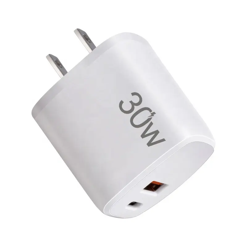 30W US Plug Adapter PD + QC 3.0 per Apple MacBook Mac iPad iPhone AC Power Wall Charger Brick Block