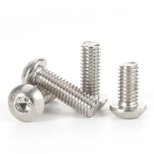 M2 M3 M4 M5 M6 M8 M10 M12 ISO7380 Grade 10.9 Nickel Plated Allen <b>Screws</b> Hex Button Head Bolts - Product Image 1