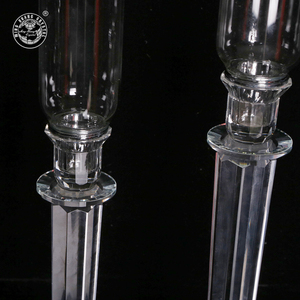 Pillar Crystal Candle Holder <strong>Candlesticks</strong> with <strong>Glass</strong> Tube MH-Z0165 - Product Image 3