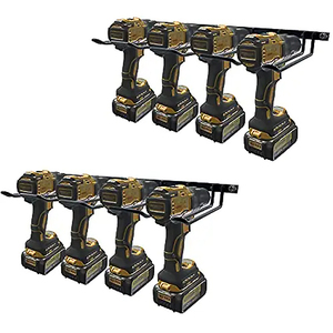 حامل منظم تخزين أدوات الفولاذ الأسود قطع معدنية ثقيلة مخصصة حامل مثقاب لاسلكي - Product Image 2