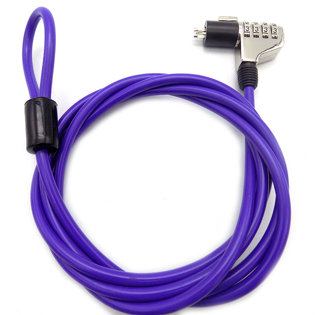 High Quality Notebook Password Computer Lock 4-digit Combination Laptop Lock New Model Computer Cable Lock.