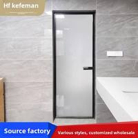 Porte de douche d'angle moderne sur mesure en verre, double vitrage trempé, cadre en aluminium, antivol, étanche, coulissante