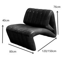 Fauteuil inclinable multifonctionnel moderne en PU de style italien DeSede, avec mousse élastique haute densité et structure métallique pour la maison