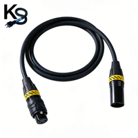 Câbles audio coaxiaux KESHI 1m, câble XLR mâle-femelle, conducteur en cuivre nu à 3 broches, blindage en PVC tressé, microphone 1080p