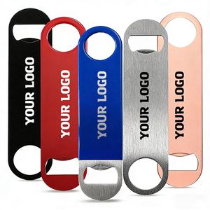 Manufacturer Customized Blank Flat Beer Custom Logo Sublimation <b>Bar</b> Wine Stainless Steel Bottle Opener - Product Image 1