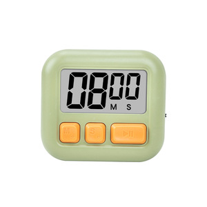 Timer Electronic <b>Clock</b> <b>Led</b> Display Square Shape For Kitchen Student Time Manager Candy Green Eggshell Yellow - Product Image 2